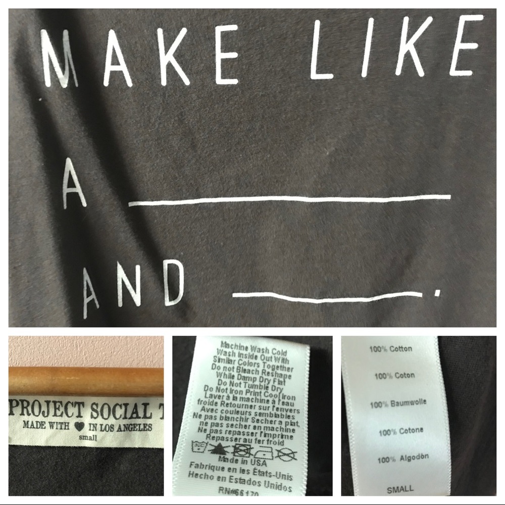 Urban Outfitters Project Social T “Make Like a ____ And ____” Tank - Picture 4 of 4